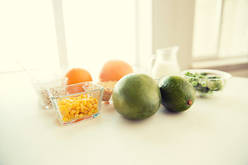 Image showing close up of food ingredients on table