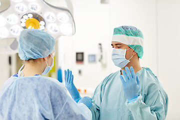 Image showing surgeons in operating room at hospital