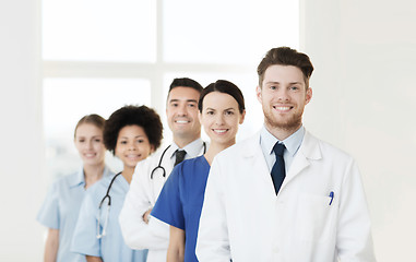 Image showing group of happy doctors at hospital