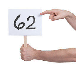 Image showing Sign with a number, 62