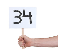 Image showing Sign with a number, 34