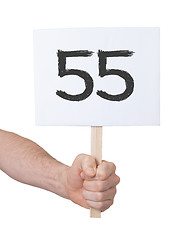 Image showing Sign with a number, 55