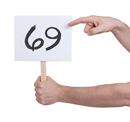 Image showing Sign with a number, 69