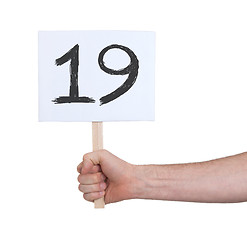 Image showing Sign with a number, 19