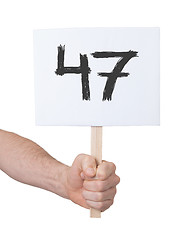 Image showing Sign with a number, 47