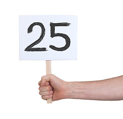 Image showing Sign with a number, 25