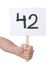 Image showing Sign with a number, 42