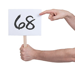 Image showing Sign with a number, 68