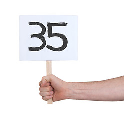 Image showing Sign with a number, 35