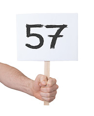 Image showing Sign with a number, 57