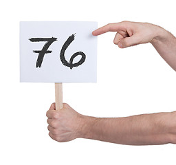 Image showing Sign with a number, 76