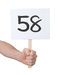 Image showing Sign with a number, 58