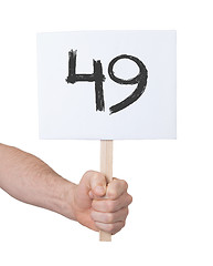 Image showing Sign with a number, 49