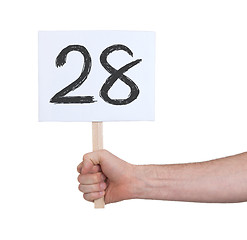 Image showing Sign with a number, 28