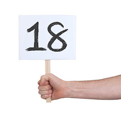 Image showing Sign with a number, 18