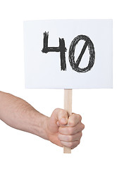 Image showing Sign with a number, 40