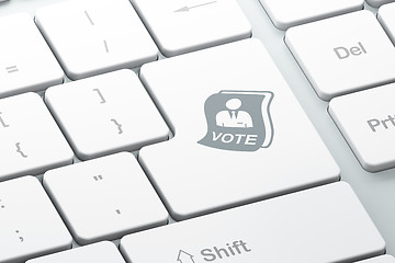 Image showing Politics concept: Ballot on computer keyboard background