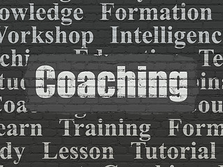 Image showing Studying concept: Coaching on wall background