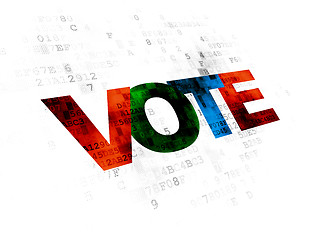 Image showing Politics concept: Vote on Digital background