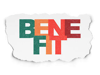 Image showing Finance concept: Benefit on Torn Paper background