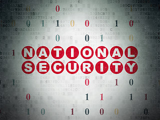Image showing Safety concept: National Security on Digital Data Paper background