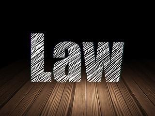 Image showing Law concept: Law in grunge dark room