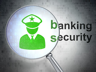 Image showing Safety concept: Police and Banking Security with optical glass