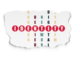 Image showing Safety concept: Identity in Crossword Puzzle