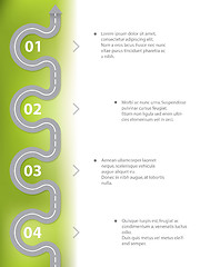 Image showing Infographic design with curvy road