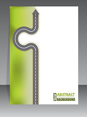 Image showing Abstract brochure with arrow road