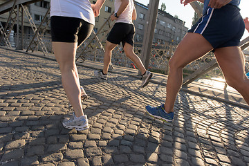 Image showing people group jogging