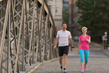 Image showing couple congratulate and happy to finish