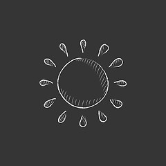 Image showing Sun. Drawn in chalk icon.