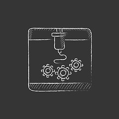 Image showing Tree D printing. Drawn in chalk icon.