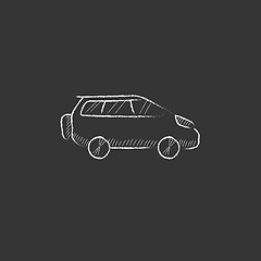 Image showing Minivan. Drawn in chalk icon.