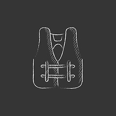 Image showing Life vest. Drawn in chalk icon.