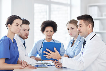 Image showing group of happy doctors meeting at hospital office