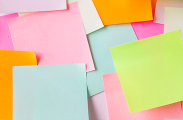 Image showing close up of colorful paper stickers