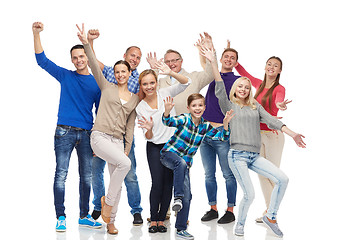 Image showing group of smiling people having fun