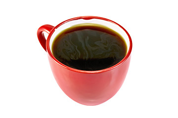 Image showing Coffee in red cup