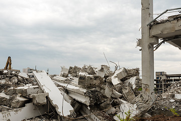 Image showing Demolition of large industrial buildings