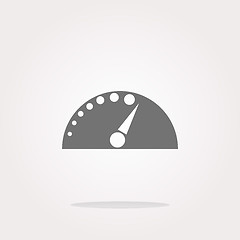 Image showing vector automotive tachometer on web button (icon) isolated on white