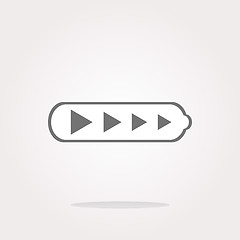 Image showing vector Battery web icon button