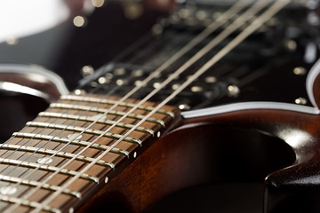 Image showing Electric guitar detail shots