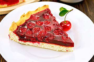 Image showing Tart cherry with jelly on board