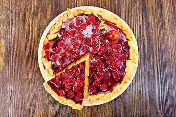 Image showing Tart cherry with jelly on board top