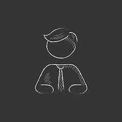 Image showing Businessman. Drawn in chalk icon.