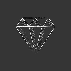 Image showing Diamond. Drawn in chalk icon.