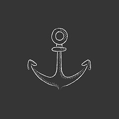 Image showing Anchor. Drawn in chalk icon.