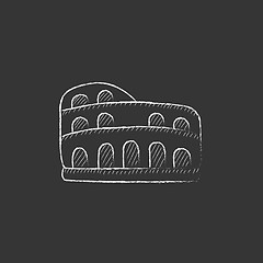 Image showing Coliseum. Drawn in chalk icon.